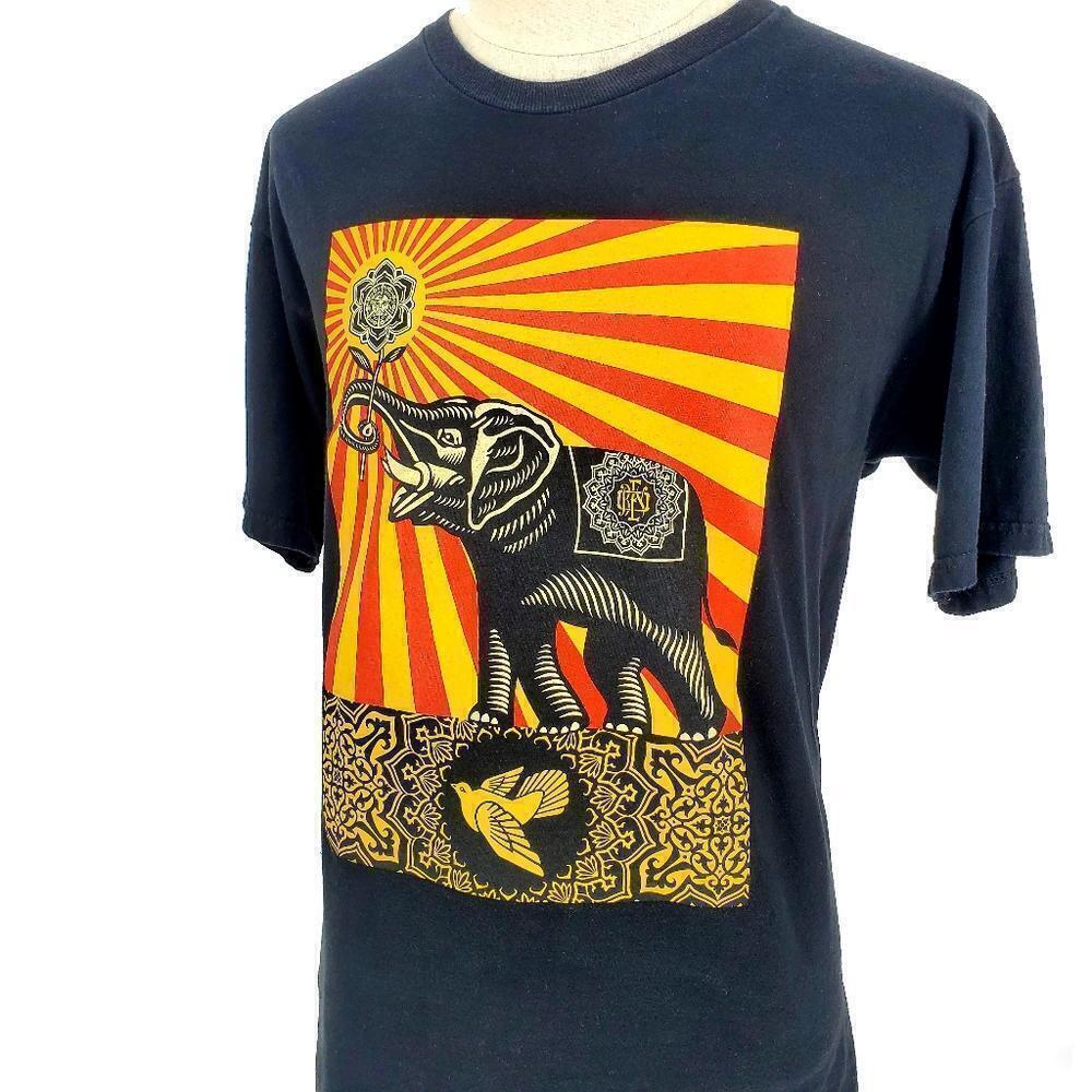 Obey Posse Elephant Shepard Fairey Graphic Streetwear Unisex T-Shirt